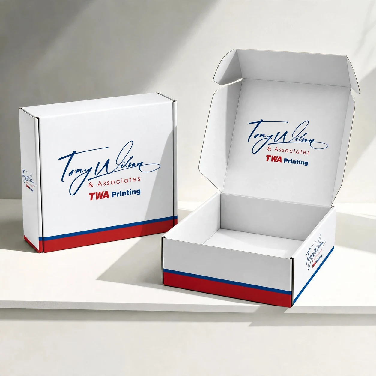 Custom packaging boxes — fictional-brand sample