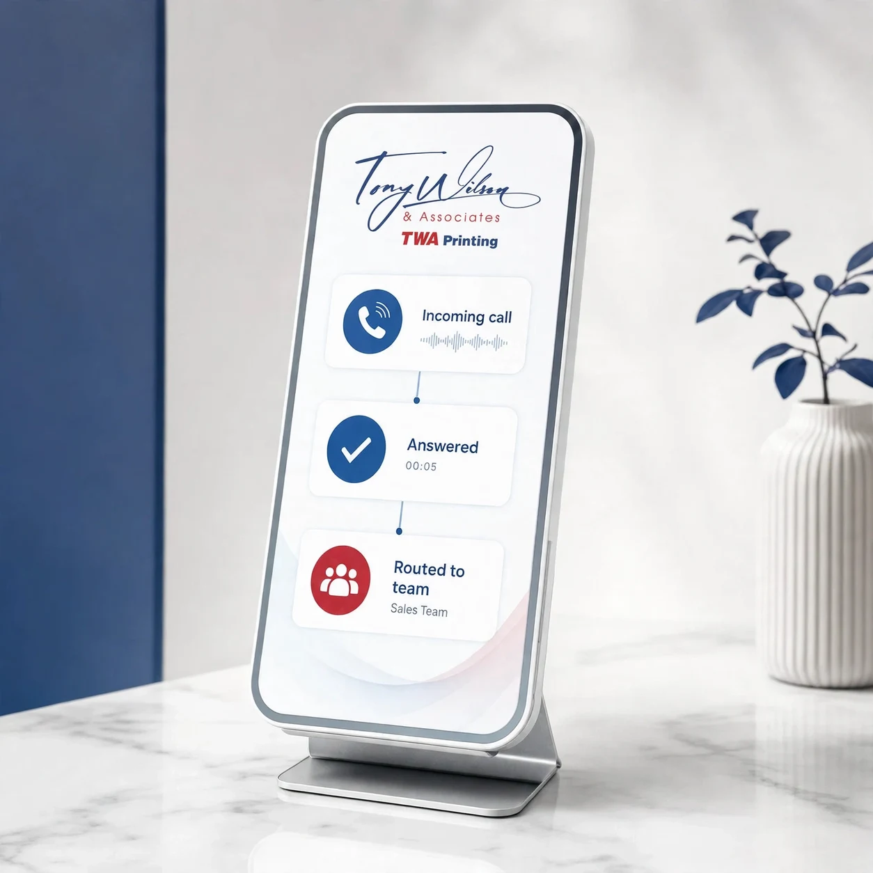 AI phone workflows — illustrative service sample