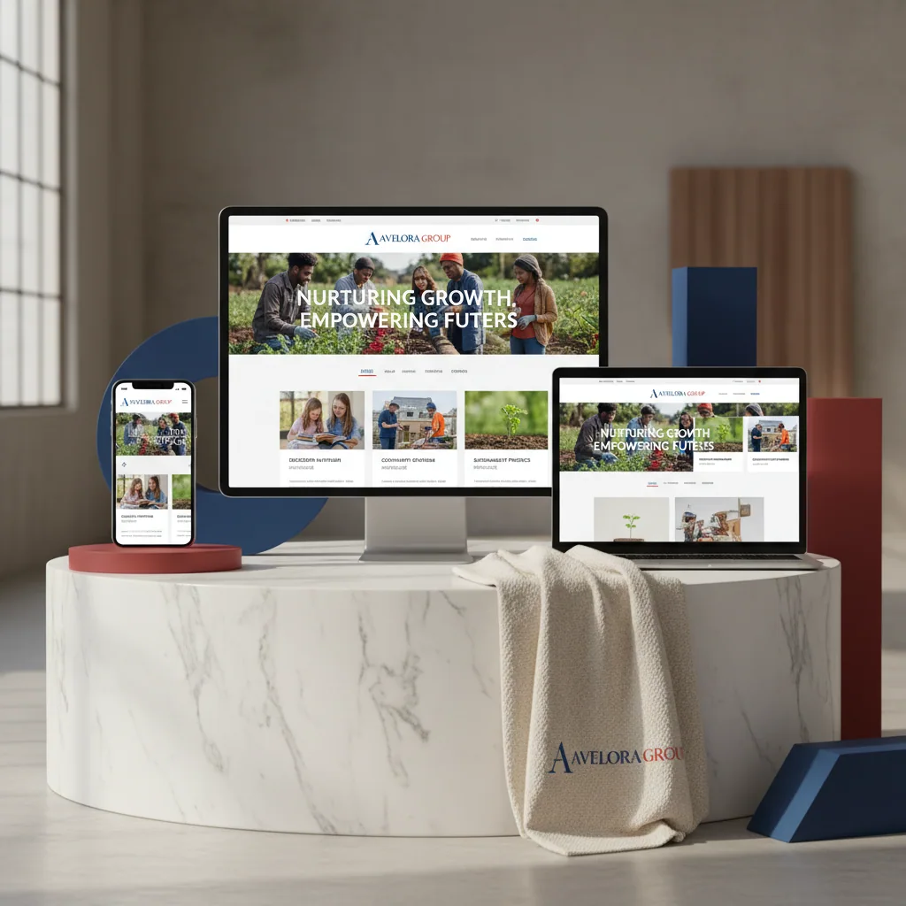 Community website design — illustrative service sample