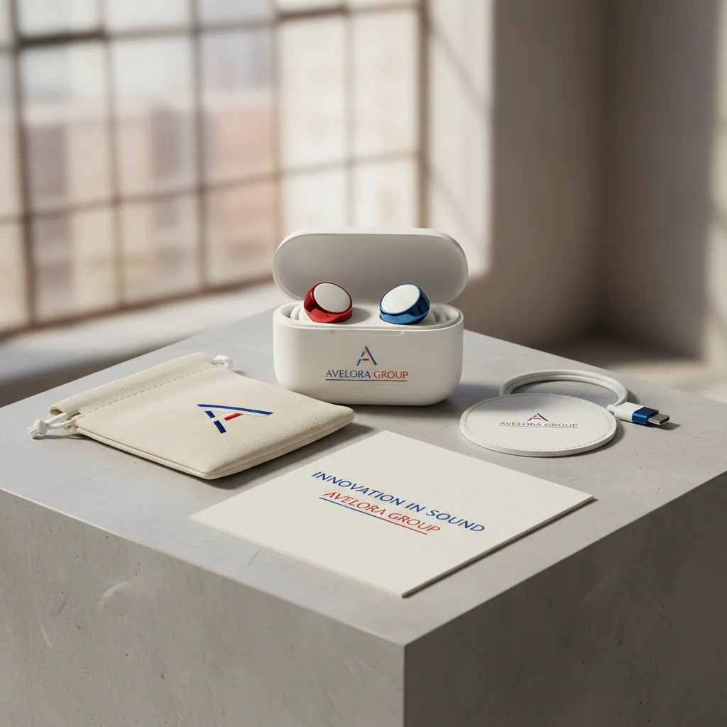 True wireless earbuds — fictional-brand sample