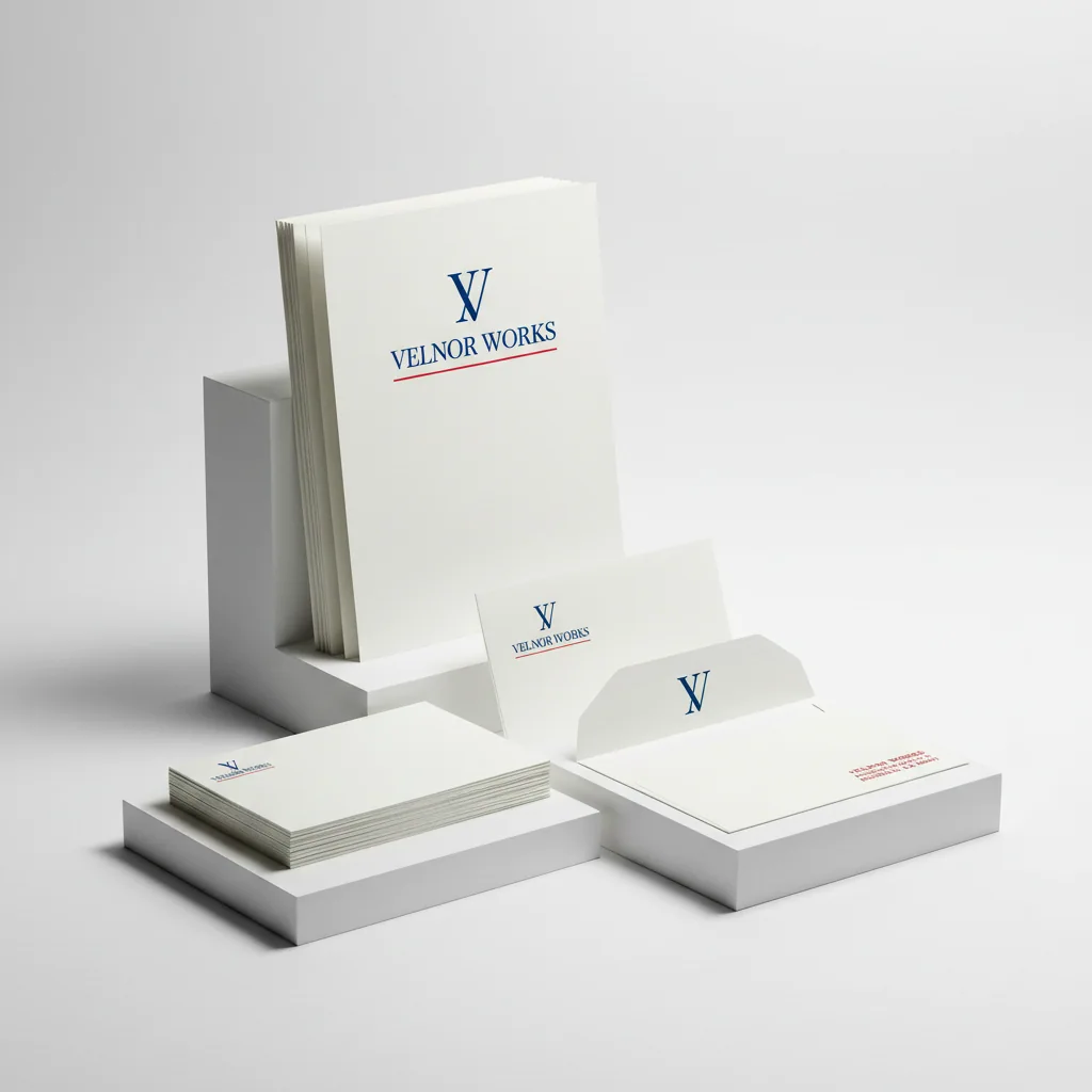 Letterhead & envelopes — fictional-brand sample