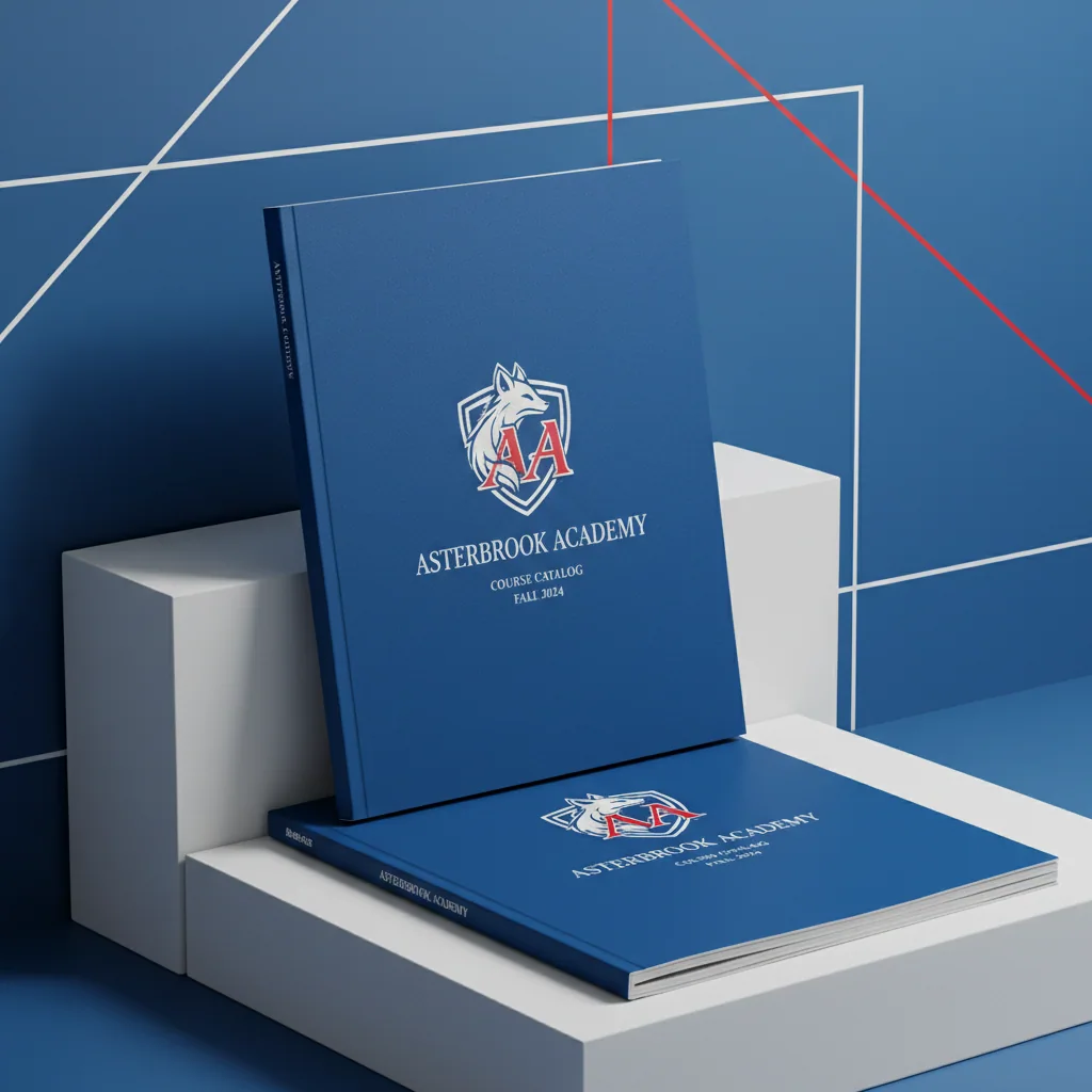 Course catalogs — fictional school & mascot sample