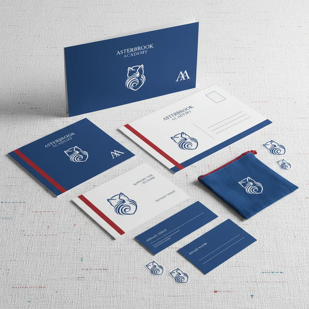 Fundraising mailers — fictional school & mascot sample