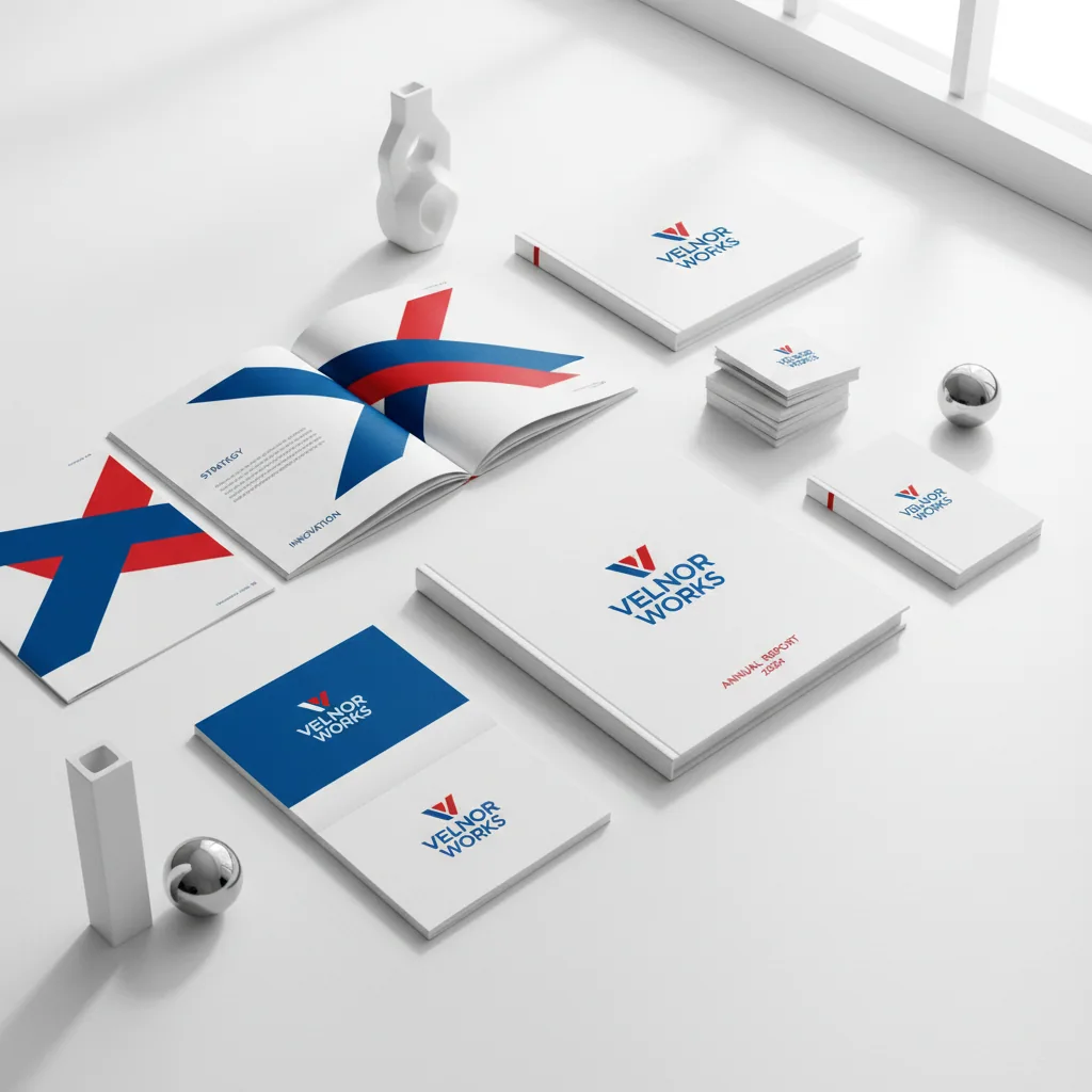 Brochures, booklets & annual reports — fictional-brand sample