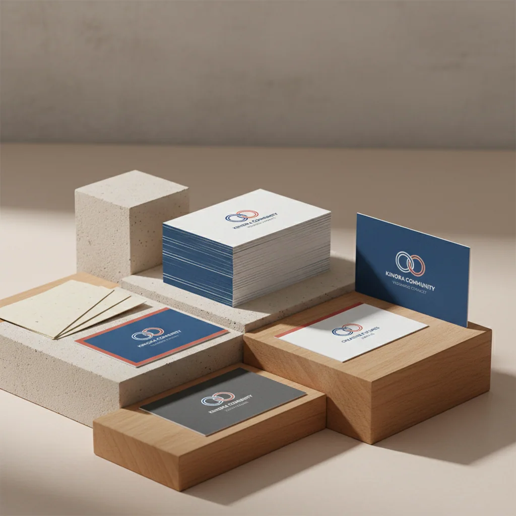 Business cards — fictional-brand sample