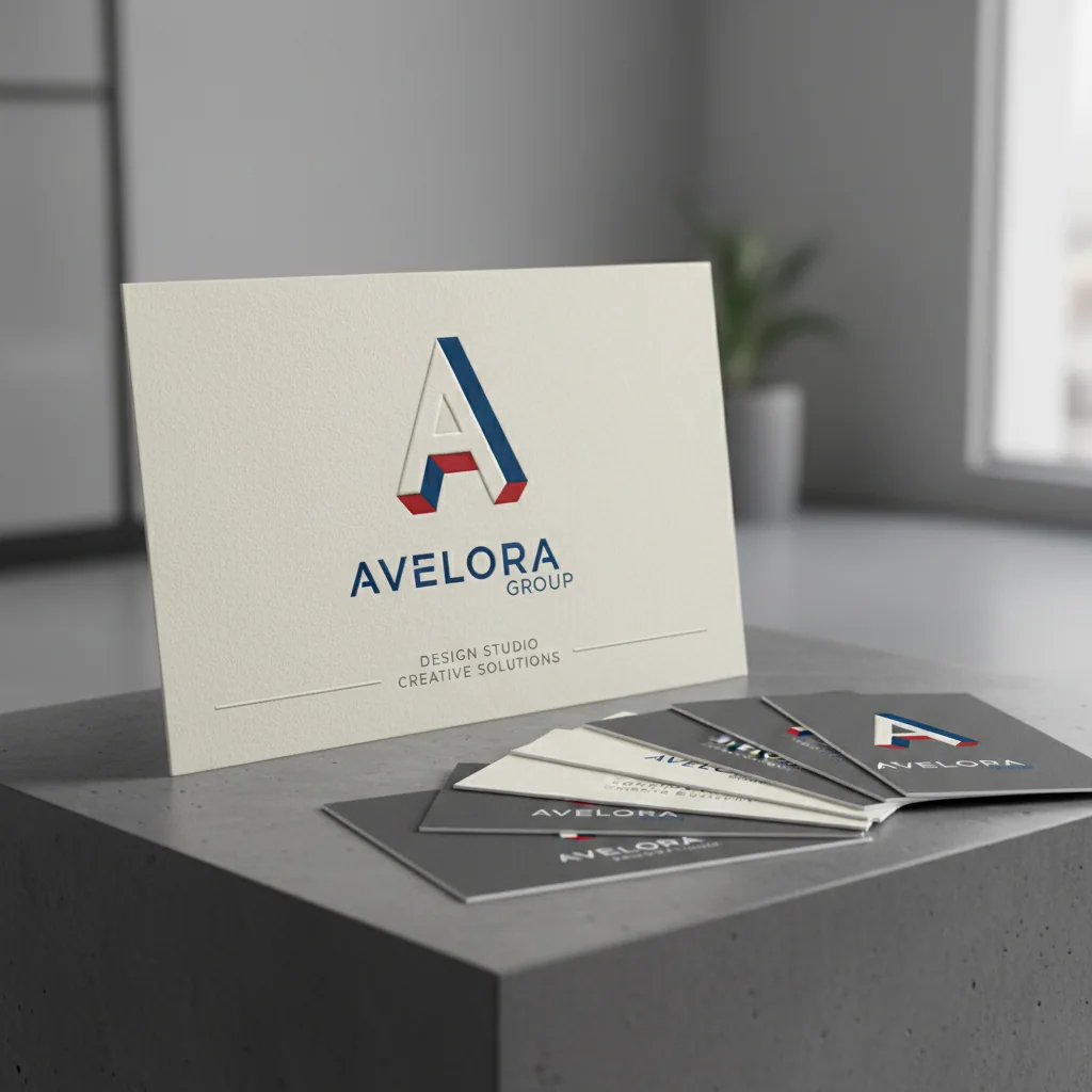 Business cards — fictional-brand sample
