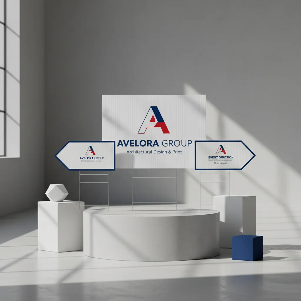 Yard signs — fictional-brand sample