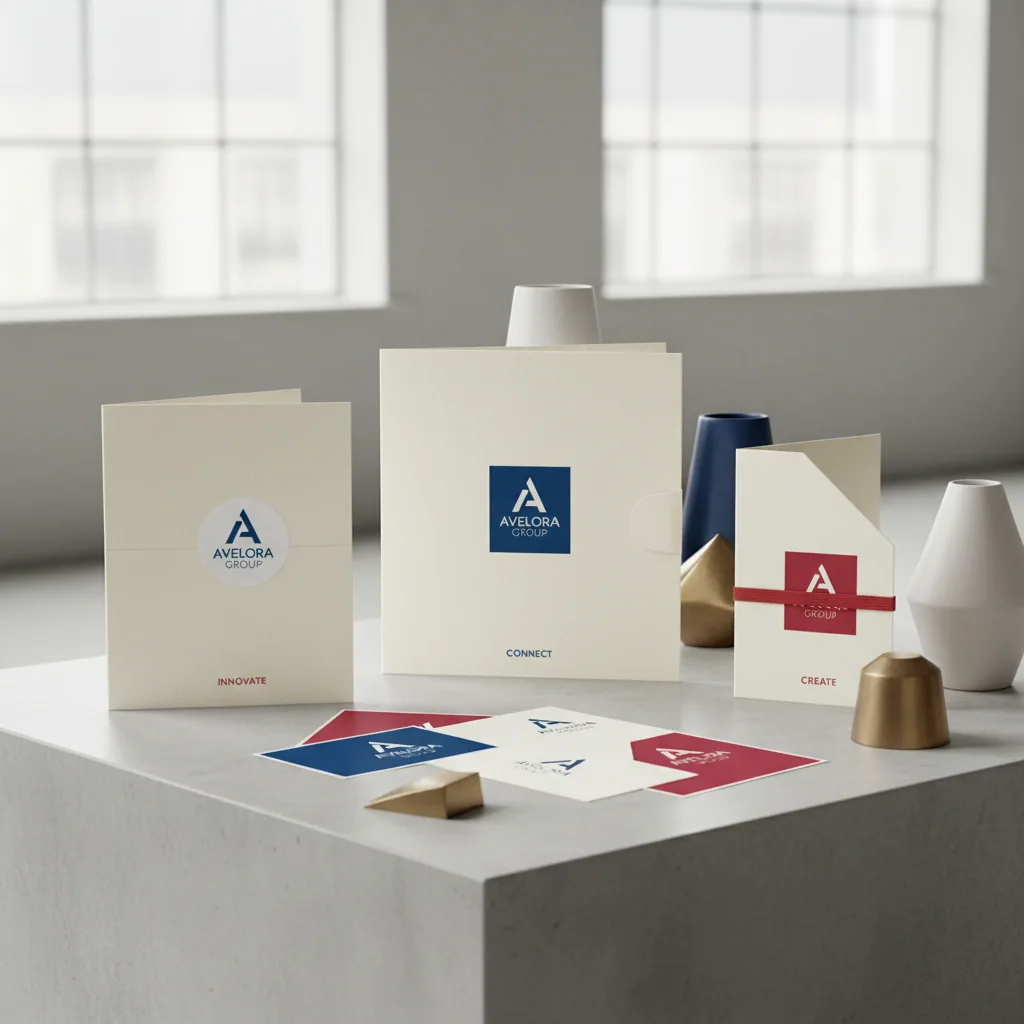 Self-mailers — fictional-brand sample