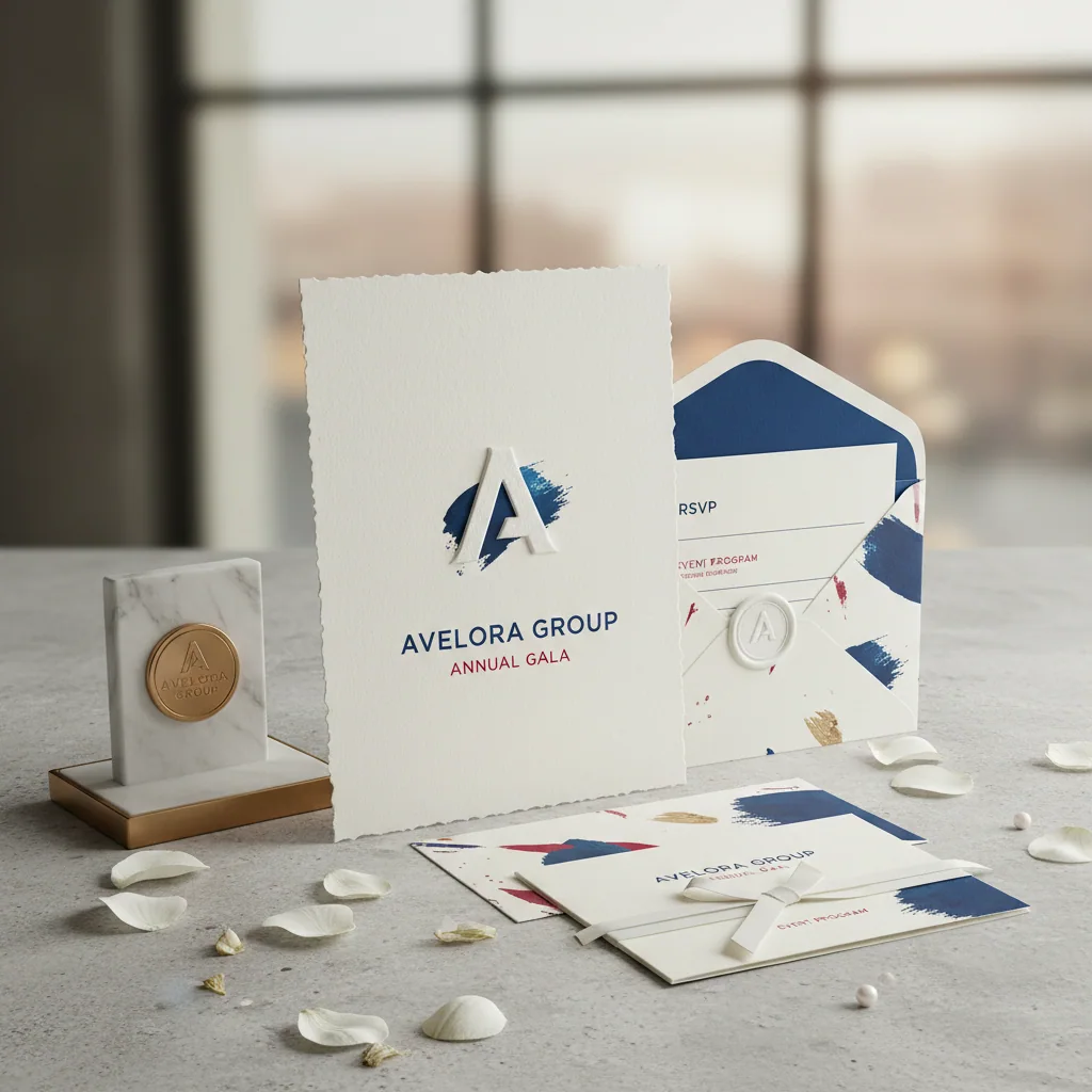 Event invitations — fictional-brand sample