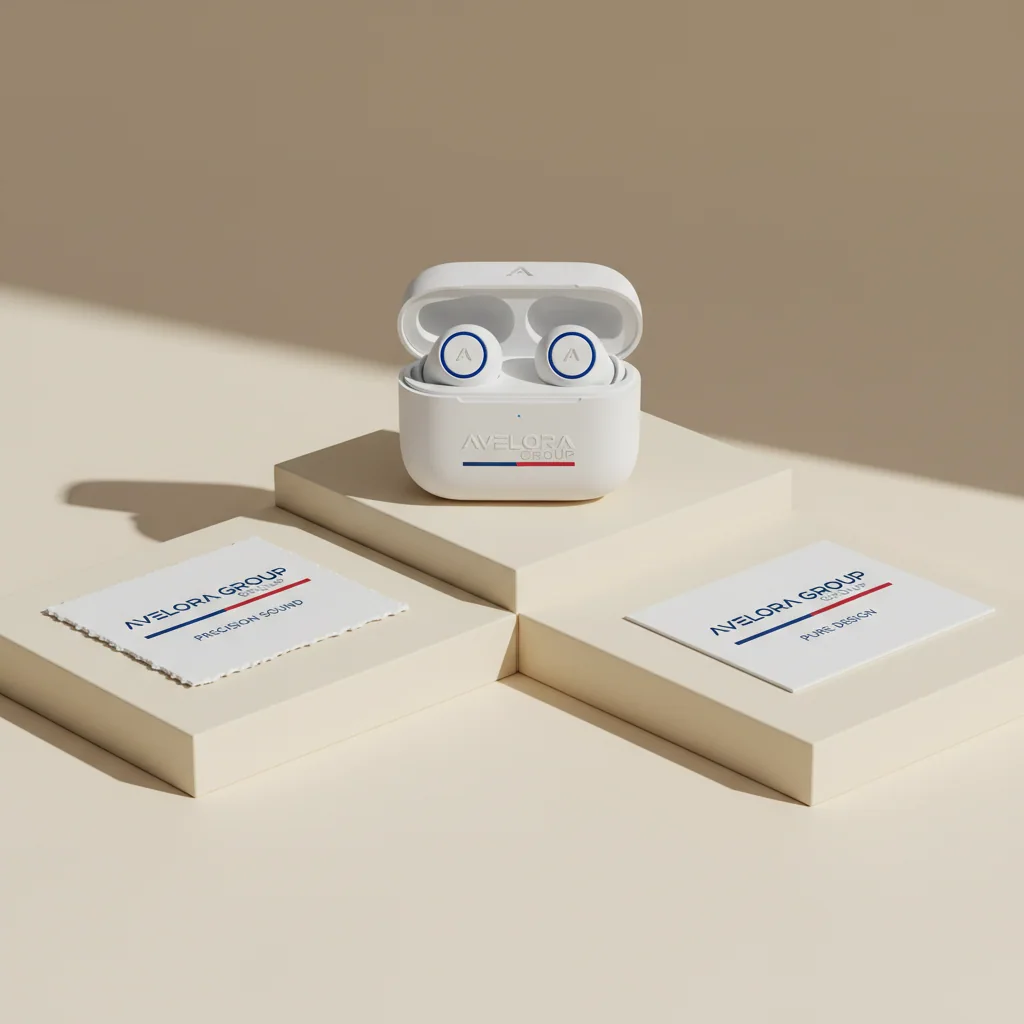 True wireless earbuds — fictional-brand sample