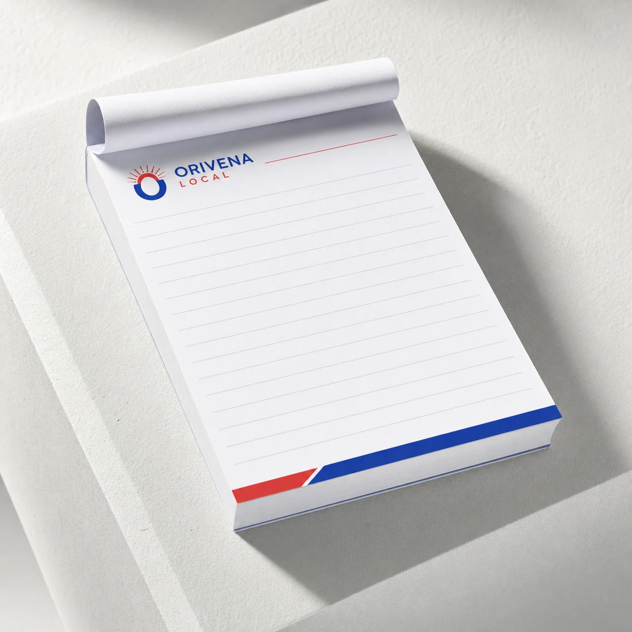 Custom notepads — fictional-brand sample