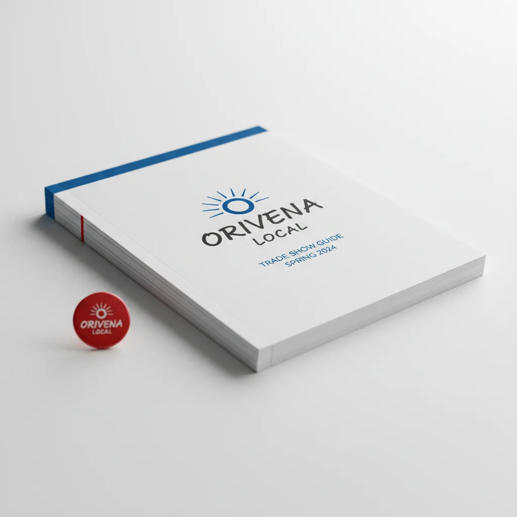 Trade show programs — fictional-brand sample
